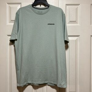 Patagonia Logo T-shirt Mint Green - Size Large